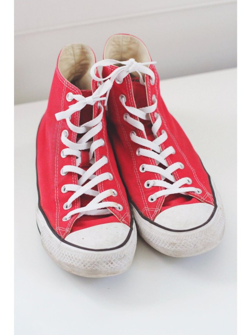 Red Converse All Star High-Top Sneakers Mens Size 11.5 Classic Canvas Shoes - Picture 5 of 6